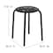 Flash Furniture Plastic Nesting Stack Stools, 17.5"Height, Black, PK5 LE-S1-BLACK-GG - alternate 8